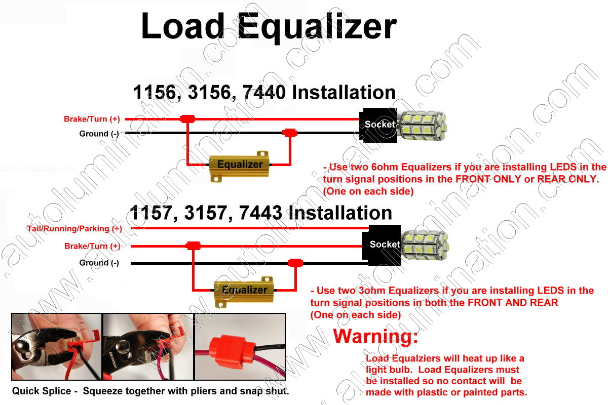 LED Load Resistors getting VERY HOT!!!