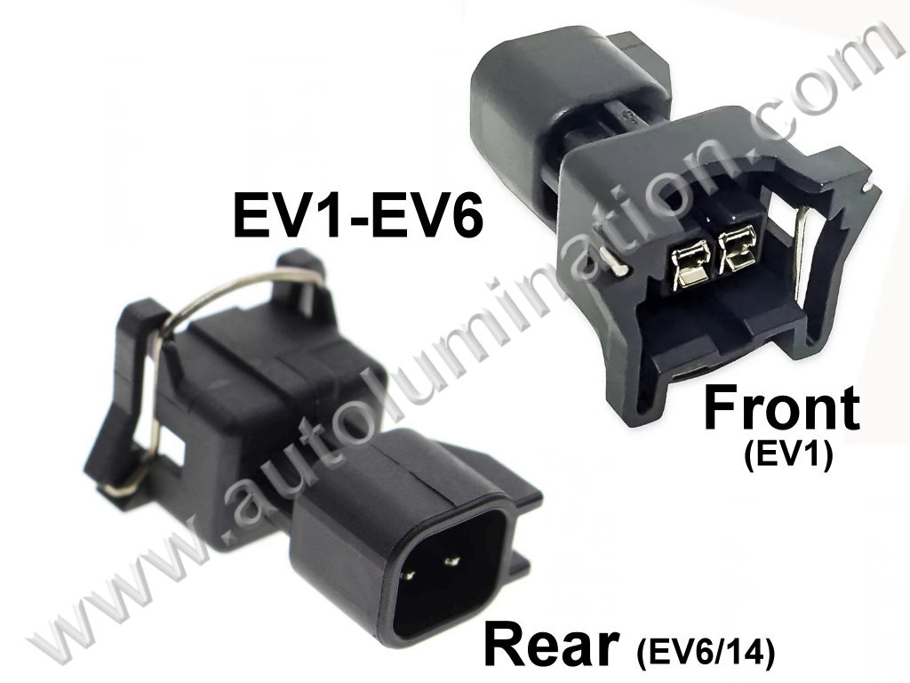 Pigtail Connector 2 Pin,,,,Bosch,,,,,USCAR EV1 to EV6 EV14 Fuel Injector Adapter,,,,USCAR EV1 to EV6 EV14 Fuel Injector Adapter,Dodge, GM, Ford