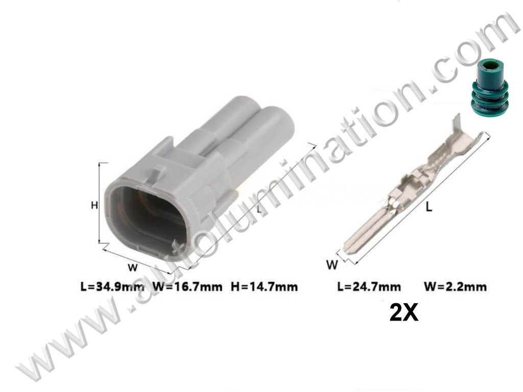 Pigtail Connector 2 Pin,8981455010,,,Denso,,,CE2315M,,SCV, Diesel Suction Control Valve,Fuel Injector,Oil Pump,Solonoid,SCV, Diesel Suction Control Valve,Isuzu, Toyota, Nissan, Lexus