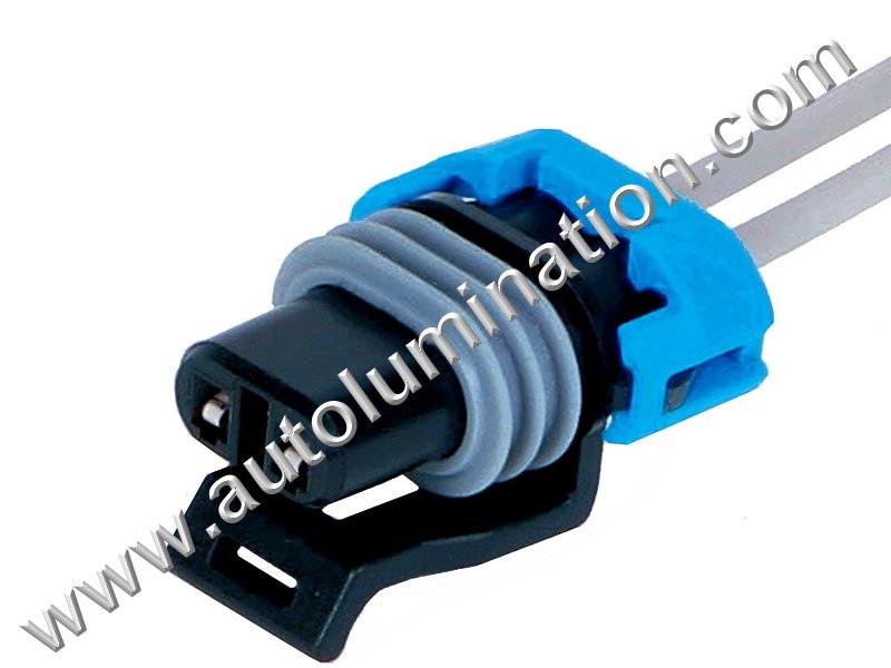 Pigtail Connector with Wires,Female,F2-018,2wirepig0051,,B44C2,CE2127F,WPT-692, 3U2Z-14S411-CJAA,PT374,12102747,WPT-692, 3U2Z-14S411-CJAA,Windshield Washer Pump,Windshield Washer Level sensor,,,Buick, Cadillac, Chevy, Ford, GMC, Infiniti, Lincoln, Nissan