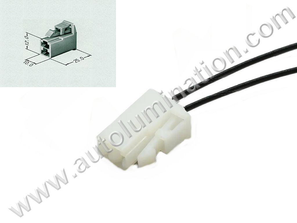 Pigtail Connector 2 Pin,,,,Sumitomo,,A13A2,CE2086,34304-SK7-003, 34304-SH3-A01, A13A2, 6070-2911, 6070-2081,Side Marker,City Light,,,Side Marker,Honda, Acura