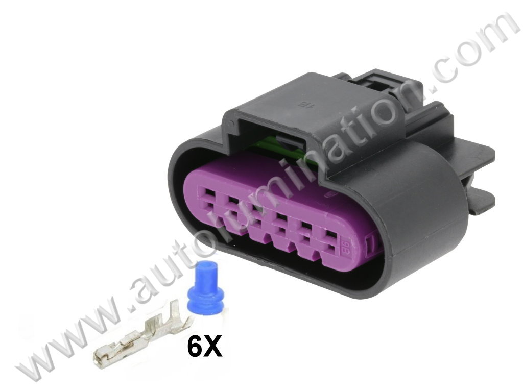 Connector Kit,,PT2712,,Delphi,GT150,R45A6,,F6-012,6 Pin Connector,Tail Lamp,APP Accelerator Pedal Position Sensor,Ignition Coil,,GM, GMC, Dodge,,Tail Lamp,APP Accelerator Pedal Position Sensor,Ignition Coil,,GM, GMC, Dodge