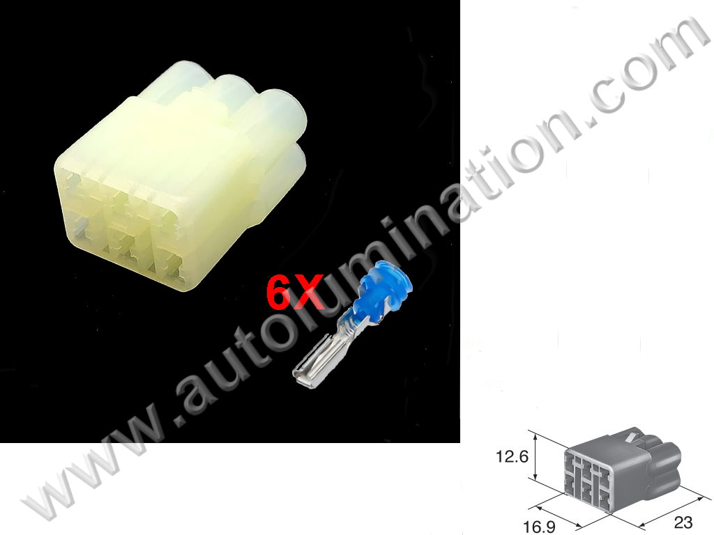 Connector Kit,7065A-2.2-21,,,Sumitomo,,,,F6-030,6 Pin Connector,,,,,Toyota, Lexus,CKK7065A-2.2-21,,,,,Toyota, Lexus