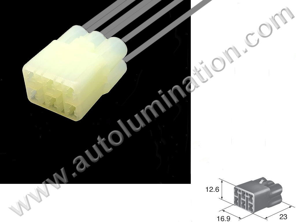 Pigtail Connector with Wires,7065A-2.2-21,,,Sumitomo,,,,F6-030,6 Pin Connector,,,,,Toyota, Lexus,CKK7065A-2.2-21,,,,,Toyota, Lexus