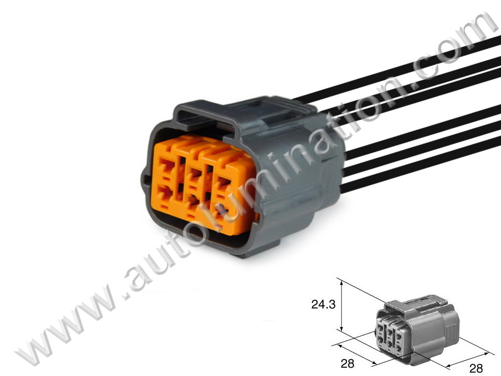 Pigtail Connector with Wires,7066-2.2-21,,,Sumitomo,DL,,,F6-032,6 Pin Connector,Throttle Position Sensor,,,,,CKK7066-2.2-21,Throttle Position Sensor,,,,