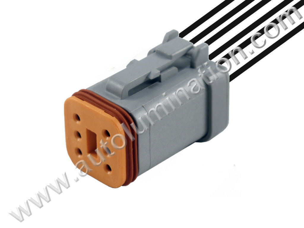 Pigtail Connector with Wires,3061-1.5-21,,,Deutsch,DT,,CE6348GYF,F6-033,6 Pin Connector,,,,,,CKK3061-1.5-21,,,,,