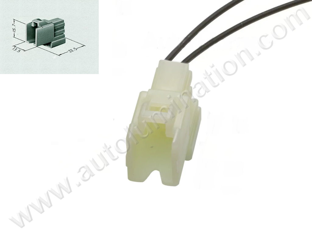 Pigtail Connector 2 Pin,,,,Sumitomo,,A13A2 Male,CE2086,34304-SK7-003, 34304-SH3-A01, A13A2, 6070-2911, 6070-2081,Side Marker,City Light,,,Side Marker,Honda, Acura