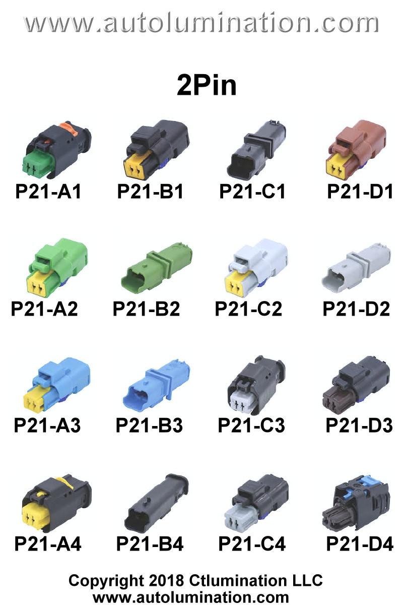 Connector Kit Automotive 2 Pin Position Cavity