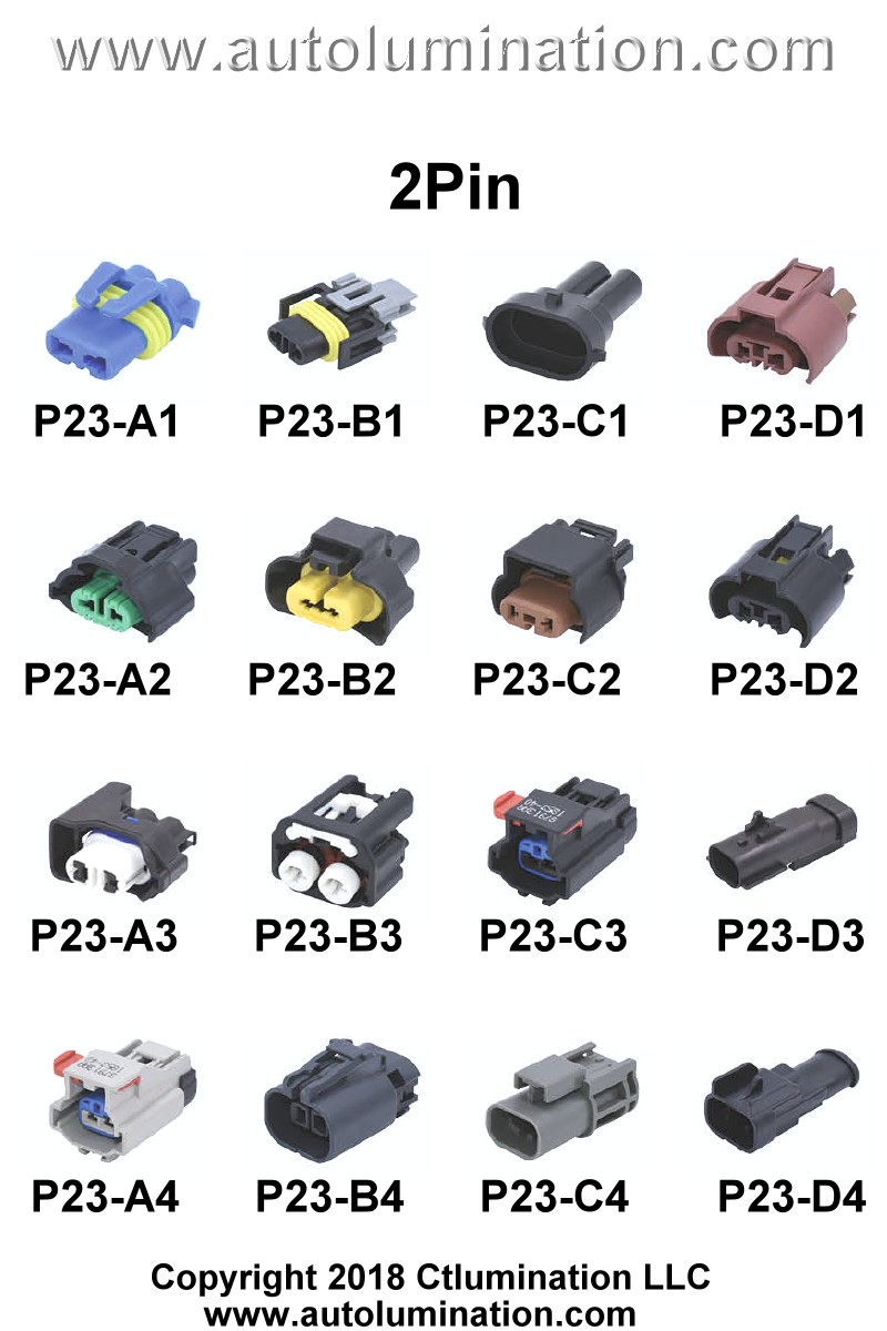 Connector Kit Automotive 2 Pin Position Cavity