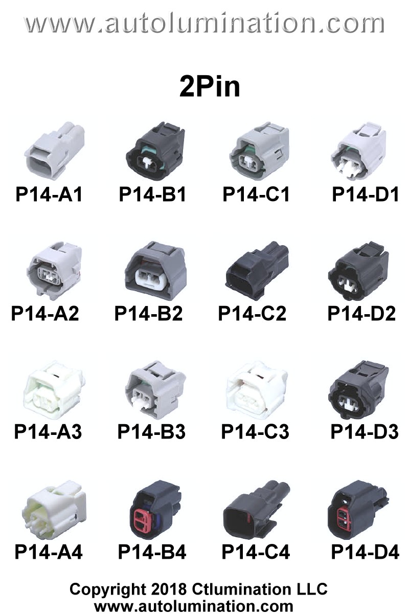 Connector Kit Automotive 2 Pin Position Cavity