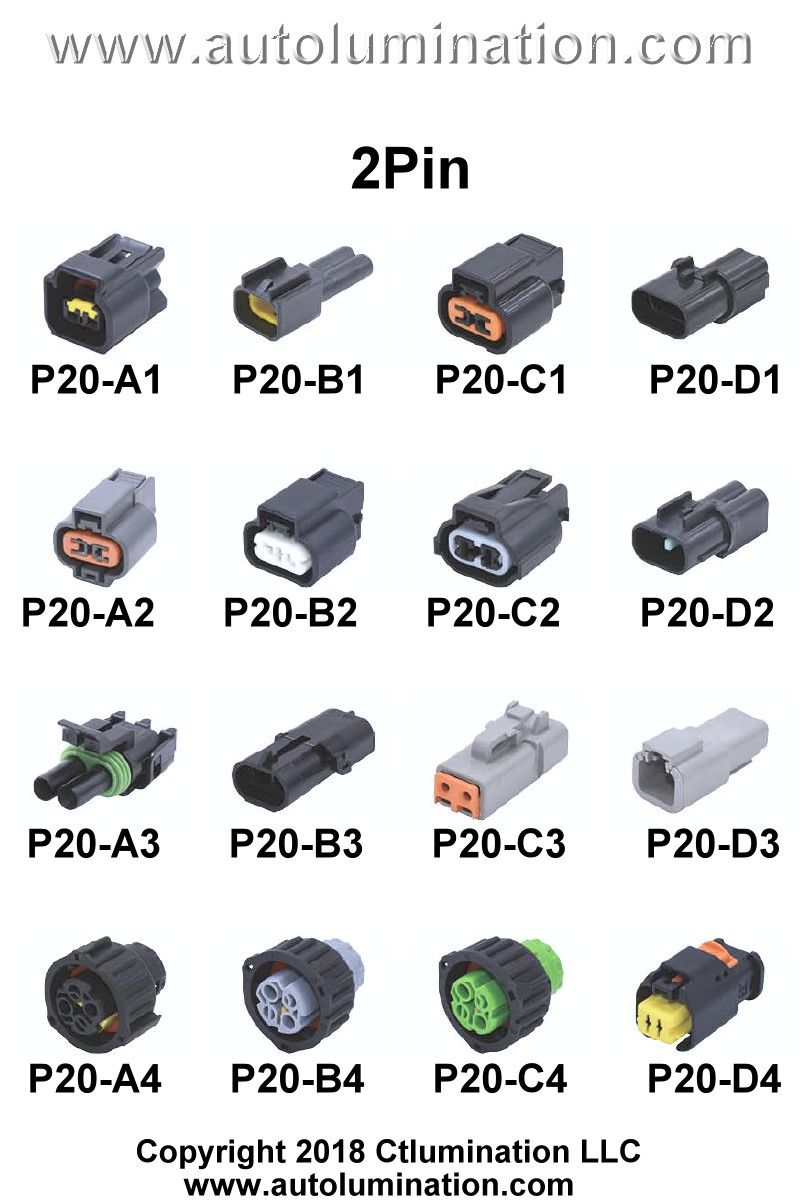 Connector Kit Automotive 2 Pin Position Cavity