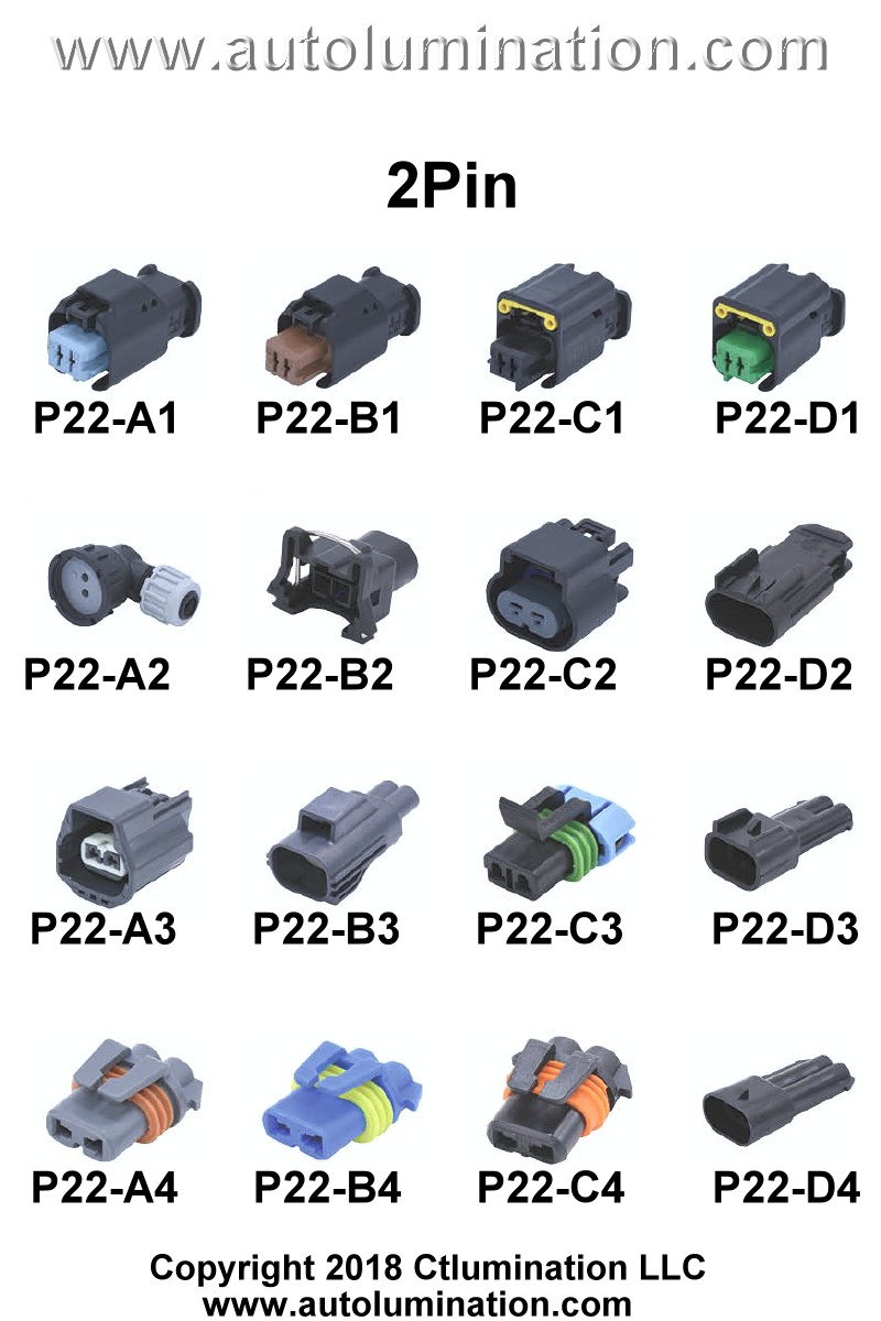 Connector Kit Automotive 2 Pin Position Cavity