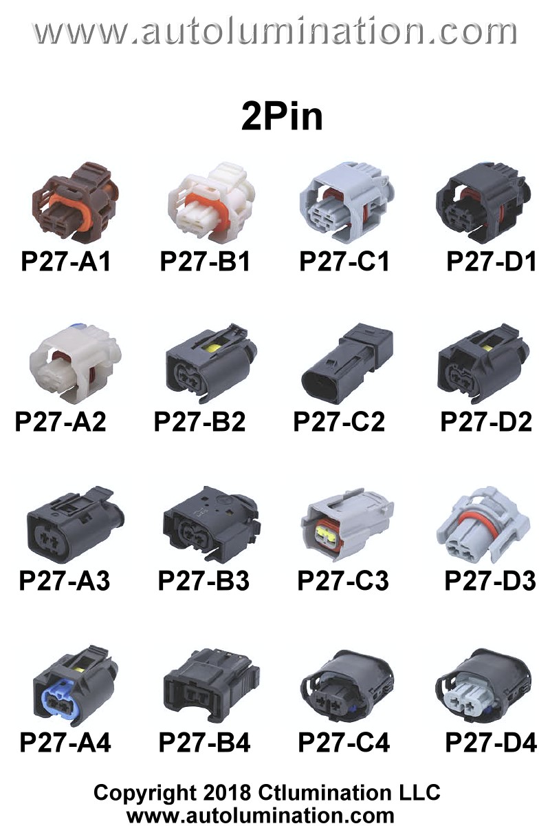 Connector Kit Automotive 2 Pin Position Cavity