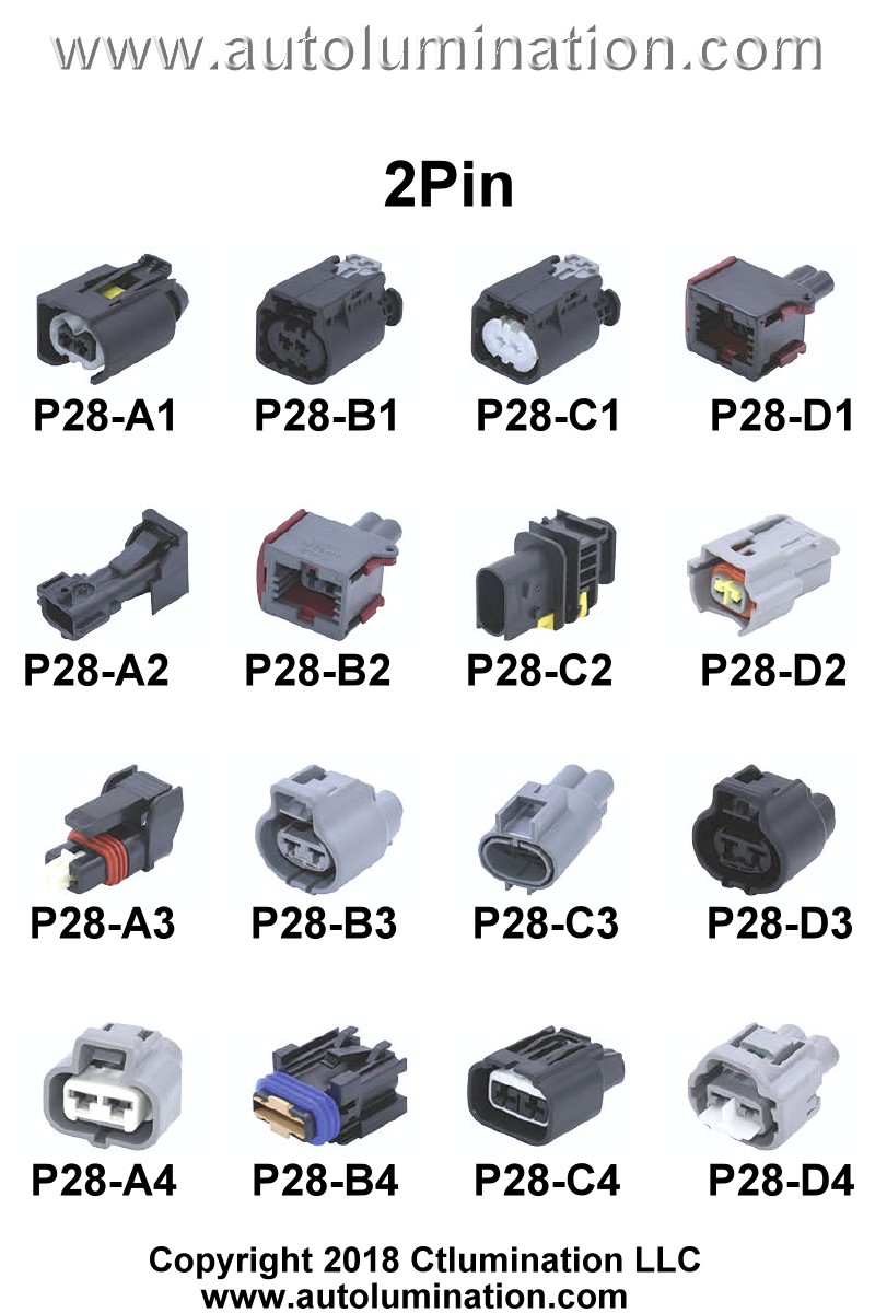 Connector Kit Automotive 2 Pin Position Cavity