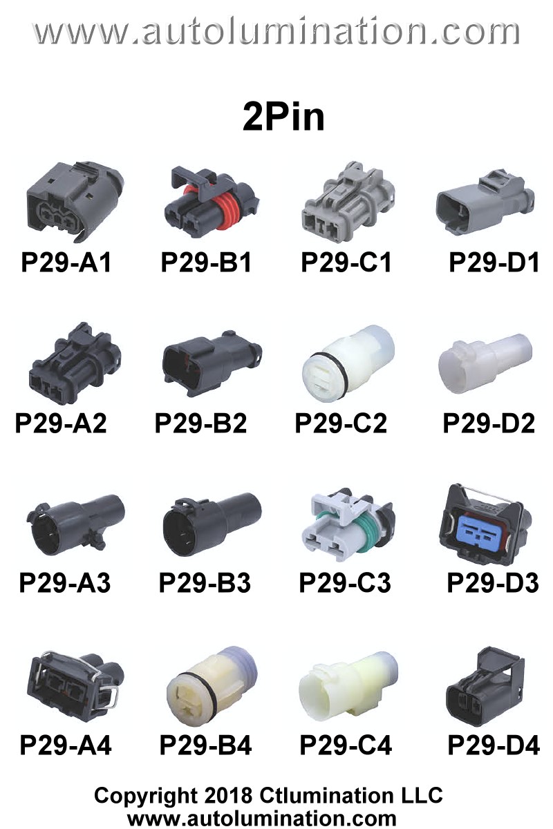 Connector Kit Automotive 2 Pin Position Cavity