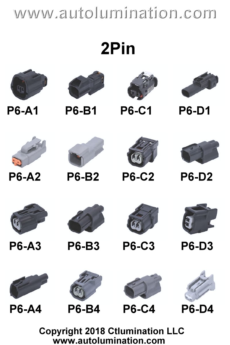 Connector Kit Automotive 2 Pin Position Cavity