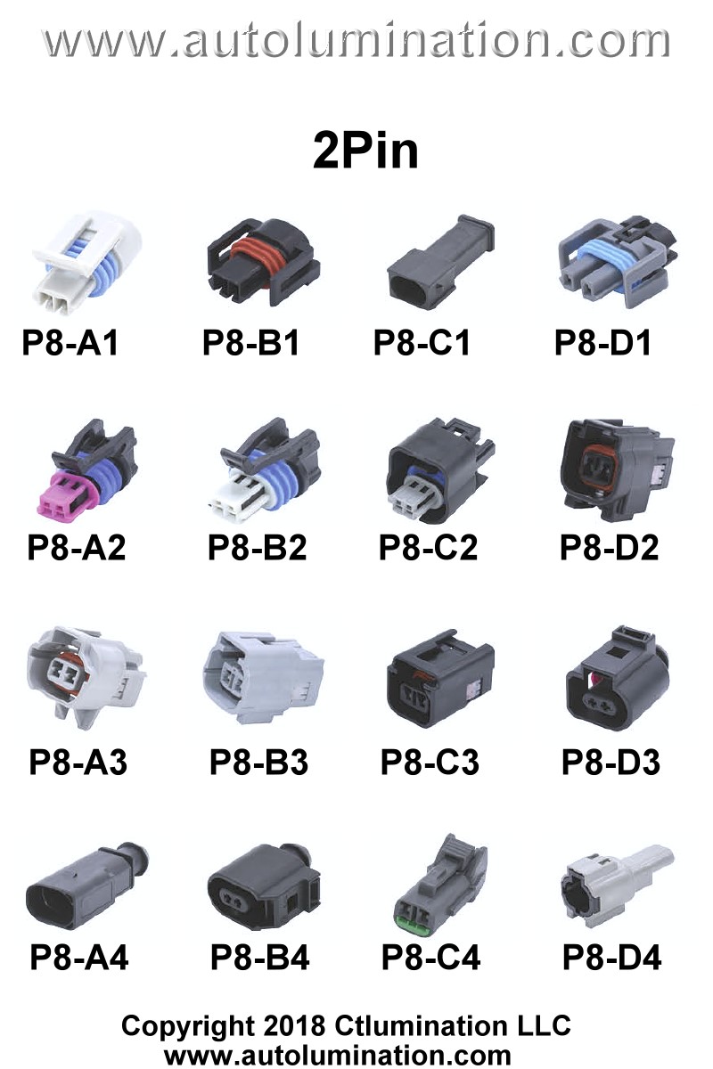 Connector Kit Automotive 2 Pin Position Cavity