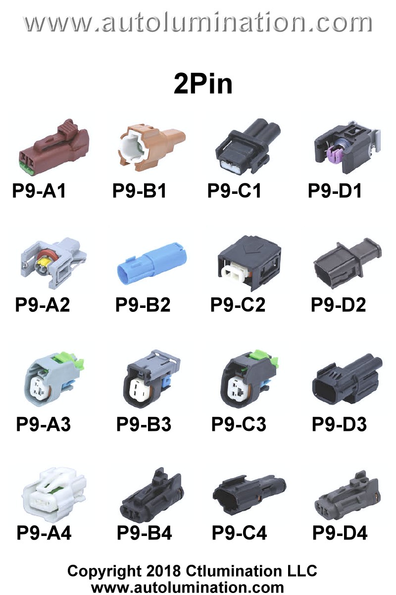 Connector Kit Automotive 2 Pin Position Cavity