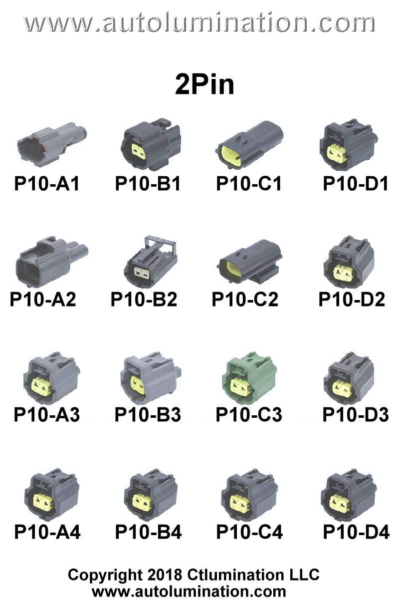 Connector Kit Automotive 2 Pin Position Cavity