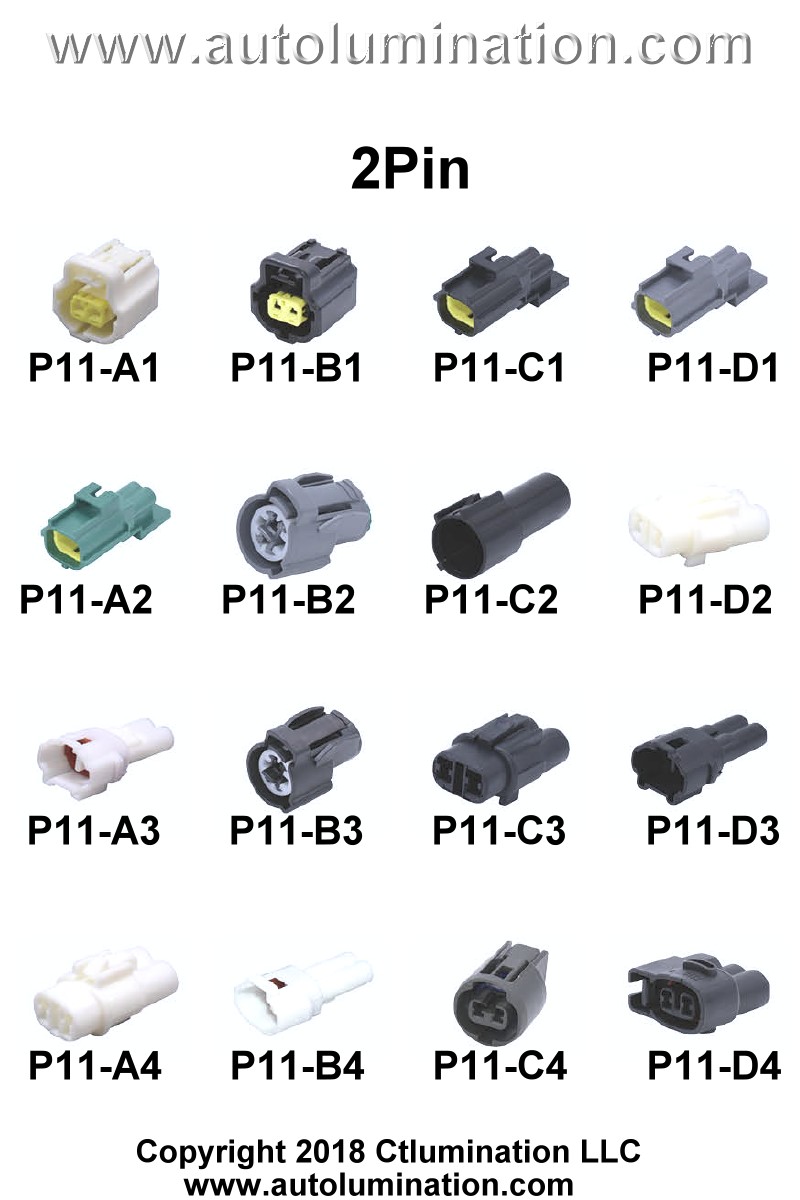 Connector Kit Automotive 2 Pin Position Cavity