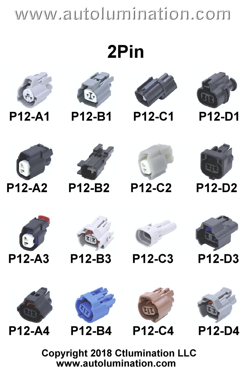 Connector Kit Automotive 2 Pin Position Cavity